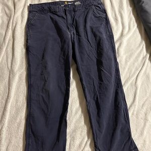 Carhartt RN#14806 Relax Fit Blue Canvas Work Pant